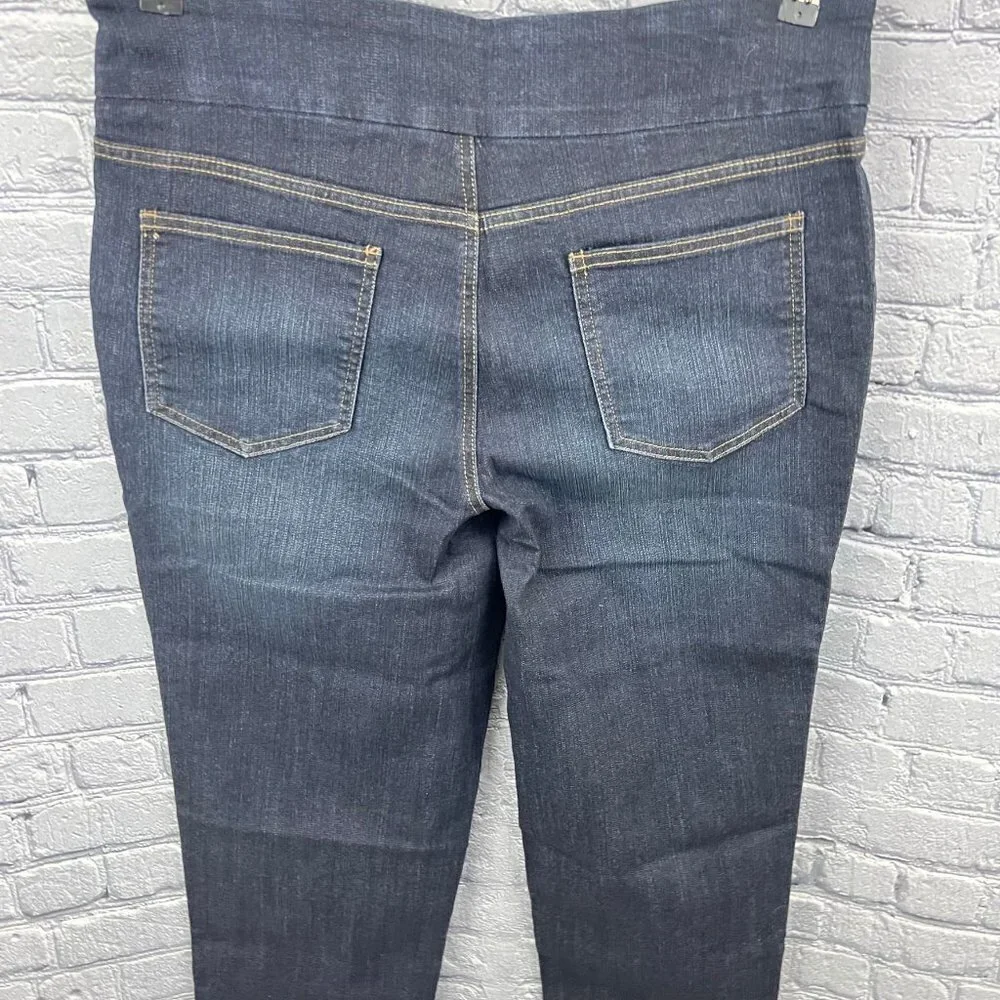 Denim & Co. Slim Leg‎ Cropped Jeans Dark Indigo Size 16 A292507